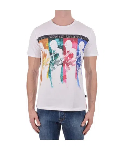 Just Cavalli Graffiti Printed T-shirt In White