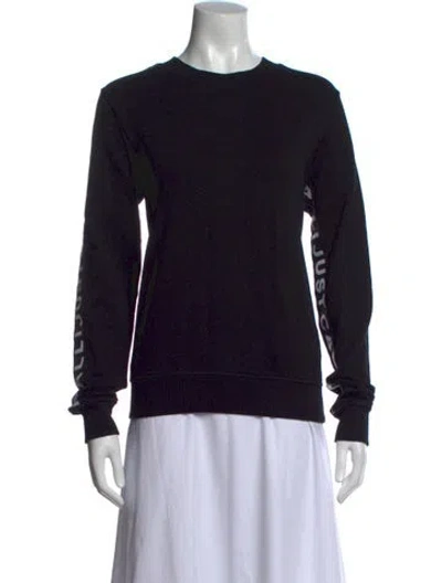 Pre-owned Just Cavalli Graphic Print Crew Neck Sweatshirt In Black