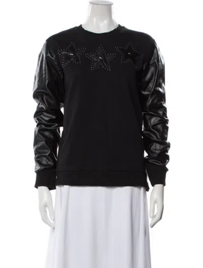Pre-owned Just Cavalli Graphic Print Crew Neck Sweatshirt In Black