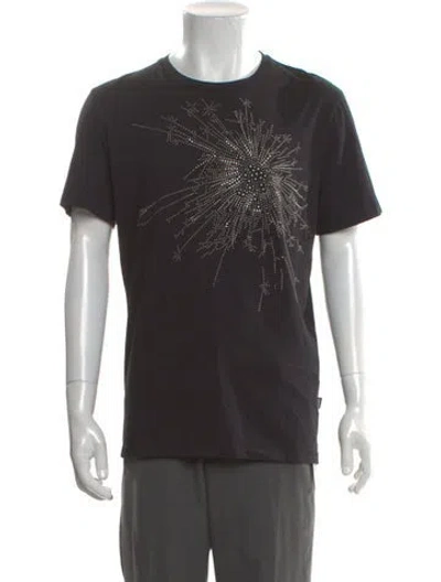 Pre-owned Just Cavalli Graphic Print Crew Neck T-shirt In Black