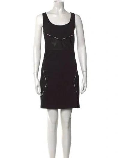 Pre-owned Just Cavalli Graphic Print Mini Dress In Black