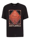 Just Cavalli Graphic-print T-shirt In Black