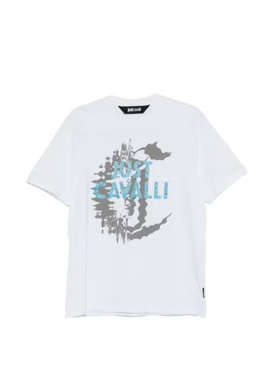 Just Cavalli Graphic T-shirt In White