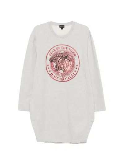 Just Cavalli Graphic-print Sweatshirt In White