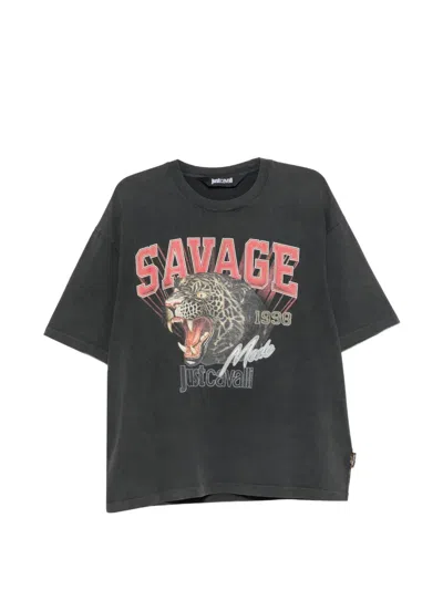 Just Cavalli Graphic-print T-shirt In 블랙