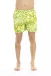 Just Cavalli Green Polyester Men Swim Men's Short