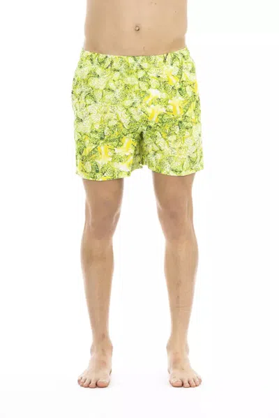 Just Cavalli Green Polyester Men Swim Men's Short