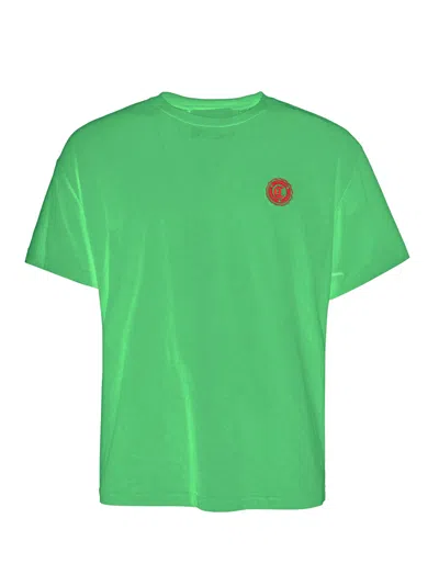 Just Cavalli Green Short Sleeves T-shirt