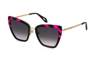 Just Cavalli Grey Gradient Butterfly Ladies Sunglasses Sjc092 09p2 53 In Multi