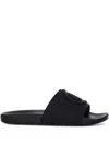 Just Cavalli Logo-embossed Slides In Black