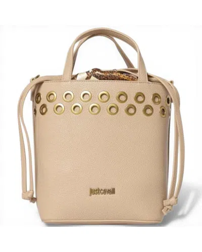 Just Cavalli Handbag Foulard Eyelets Woman Natural Leather In Other