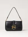 Just Cavalli Iconic Snakes-plaque Tote Bag In Black
