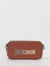 Just Cavalli Logo-plaque Shoulder Bag In Brown