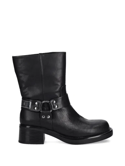 Just Cavalli Harness-detail Boots In Black