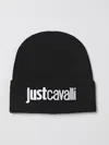 Just Cavalli Logo Embrodery Beanie In Black