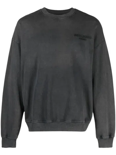 Just Cavalli Heart-print Cotton Sweatshirt In Black