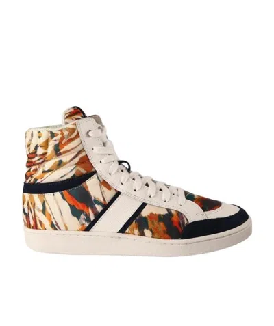 Just Cavalli High Lace-up Casual Sneakers In Nude