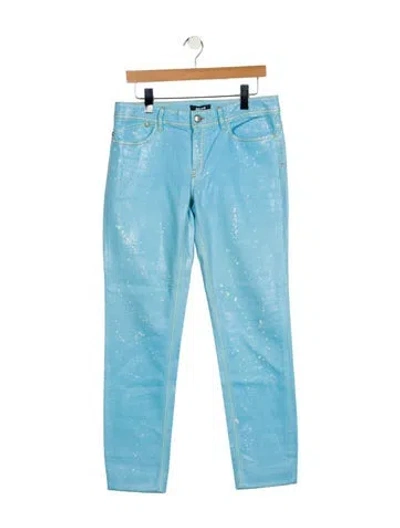 Pre-owned Just Cavalli High-rise Straight Leg Jeans In Blue