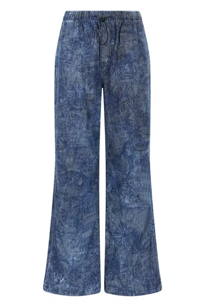 Just Cavalli High-waisted Boho-chic Denim Pants In Blue