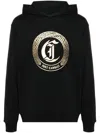 Just Cavalli Hooded Sweatshirt With Signature Logo And Premium Fabric Finish In Black