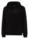 Just Cavalli Hooded Sweatshirt With Tonal Logo Embroidery In Black
