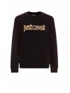 Just Cavalli Logo-print Cotton Sweatshirt In Black