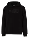 Just Cavalli Hooded Sweatshirt With Tonal Logo Embroidery In Black
