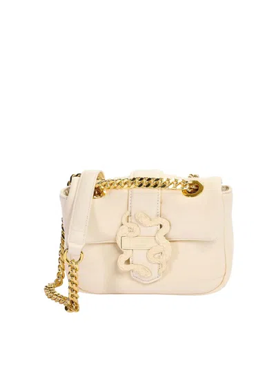 Just Cavalli Iconic Snake Puffy Bag 4 In Pink