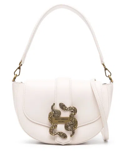 Just Cavalli Iconic-snake Shoulder Bag In Pink