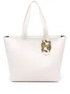 Just Cavalli Iconic Snakes-plaque Tote Bag In Neutrals