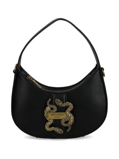 Just Cavalli Iconic Snake Two-way Bag In Black