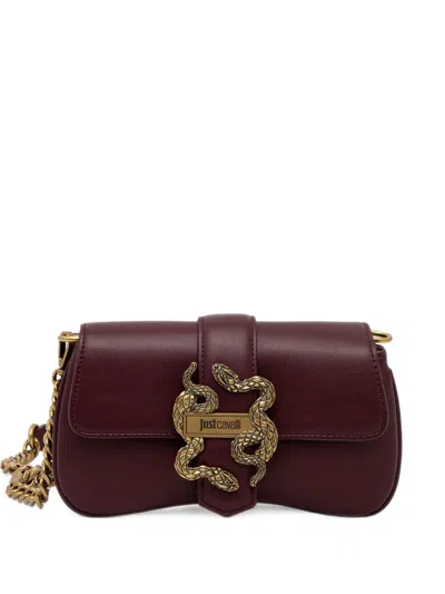 Just Cavalli Iconic Snakes Cross Body Bag In Burgundy