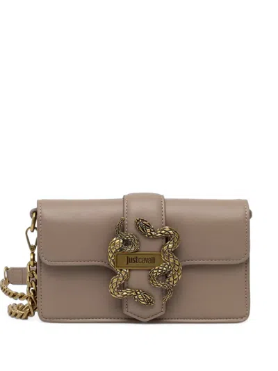 Just Cavalli Iconic Snakes Cross Body Bag In Pink