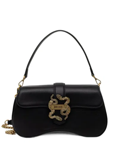 Just Cavalli Iconic Snakes Logo-plaque Crossbody Bag In Pattern