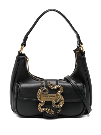 Just Cavalli Iconic Snakes Tote Bag In Black