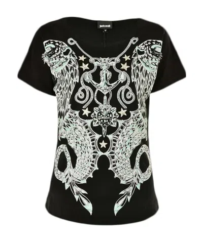 Just Cavalli Item O-neck Short-sleeved T-shirt In Black