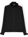 Just Cavalli Jacquard-logo Motif Zipped Sweatshirt In Black