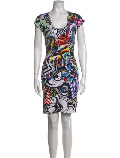 Pre-owned Just Cavalli Jersey Mini Dress In Black