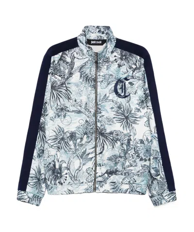 Just Cavalli Jungle-print Sweatshirt In Water Blue