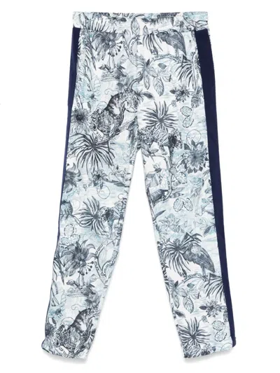 Just Cavalli Jungle-print Track Pants In 蓝色