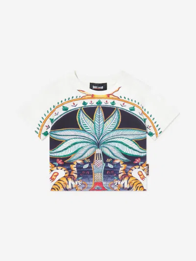 Just Cavalli Kids India Digital Parad T-shirt In Multi