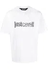 Just Cavalli Logo-print Cotton T-shirt In Bianco