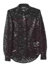 Just Cavalli Lace Tiger Shirt In Black