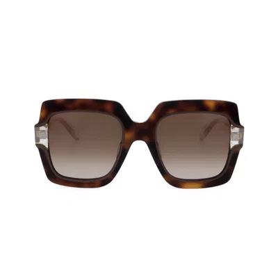 Just Cavalli Ladies Brown Square Sunglasses Sjc023k-1