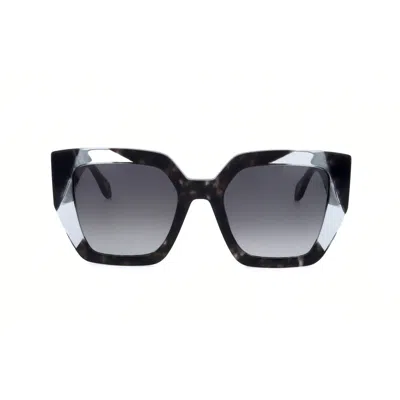 Just Cavalli Ladies Grey Square Sunglasses Sjc021k-1 In Multi