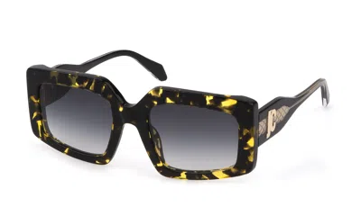 Just Cavalli Ladies Multicolored Square Sunglasses Sjc020v540709 In Black