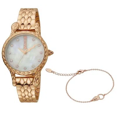 Just Cavalli Ladies' Watch  Animalier Special Pack ( 34 Mm) Gbby2 In Gold