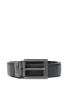 Just Cavalli Leather Belt In Black