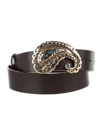 Pre-owned Just Cavalli Leather Belt In Black