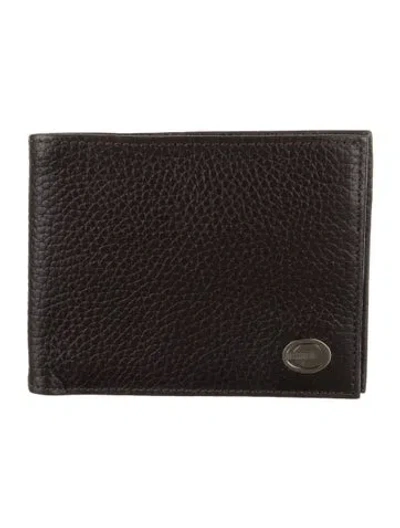 Pre-owned Just Cavalli Leather Bifold Wallet In Brown